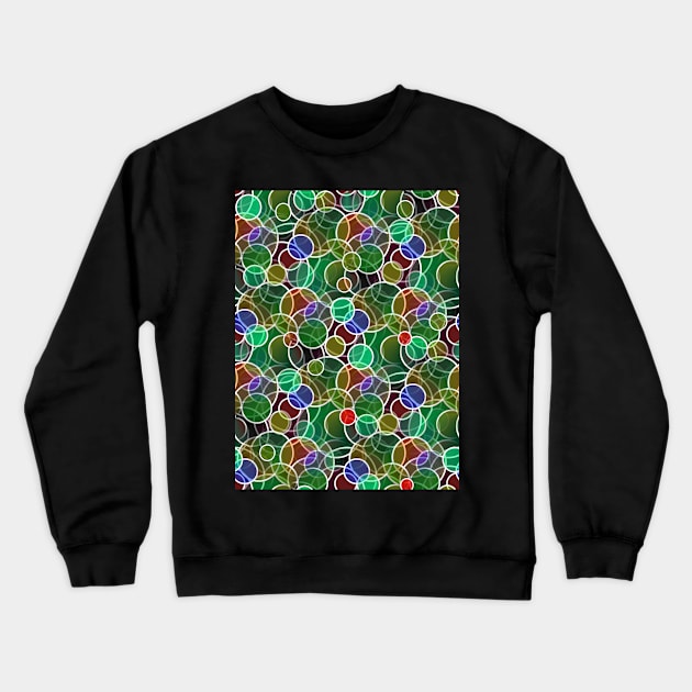 PSYCHEDELIC Circles Abstract Designs Crewneck Sweatshirt by SartorisArt1